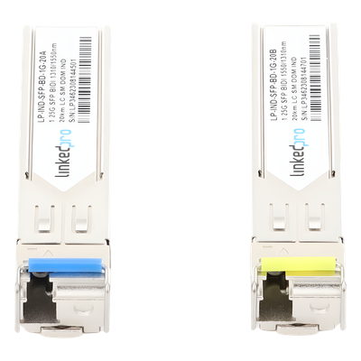 LP-IND-SFP-BD-1G-20 - Linkedpro By Epcom Transceptor Óptico Industrial SFP / Bidireccional Monomodo / 1.25 Gbps