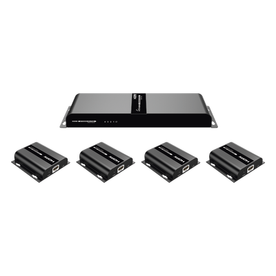 TT-314-HDBITT - Extensor y Divisor HDMI / 1 Entrada a 4 Salidas / 1080P @ 60 Hz / Alcance 120 m (393.7 ft) / Cat 6/6a / PoC / IR Bidireccional