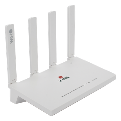 V2804-AX15T - ONU XPON / Wi-Fi 6 AX1500 / 4 Puertos Gigabit / CATV con AGC / 4 Antenas 5 dBi / PON SC/APC