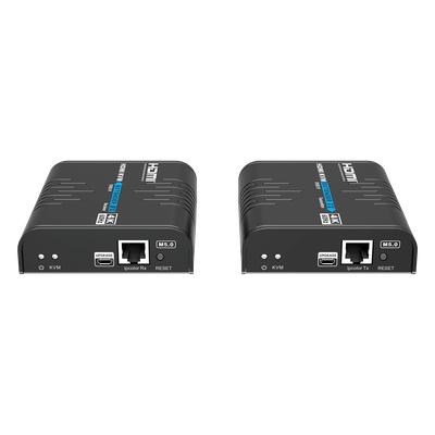 TT473KVM - Extensor KVM HDMI / 4K 60 Hz / 120 m (393.7 ft) con CAT6 / 18 Gbps / HDCP 2.2 / Latencia 120-170 ms / IPColor Stream / Matriz 256x256