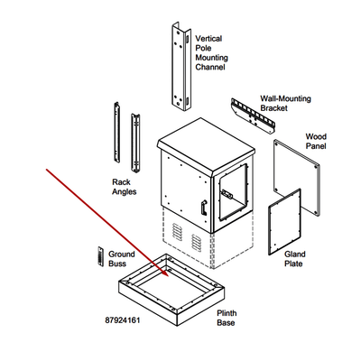 EPL7060 - Hoffman Base de Piso para Gabinete OSP / Aluminio 3 mm / 700x600 mm EPL7060