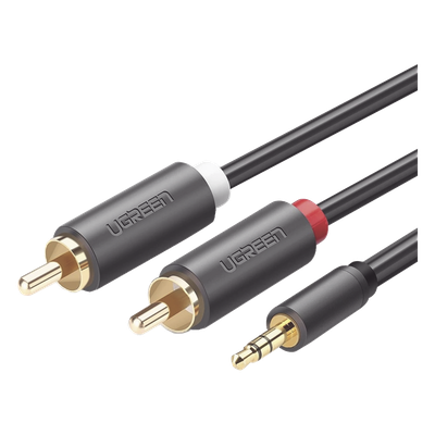 10513 - Ugreen 10513 cable de audio 5 m 2 x RCA 3,5mm Gris