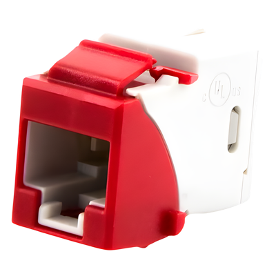 U6A-K03NS - Jack Keystone / Cat6a UTP / Terminación 110 / UL94 V-0 / -10 a 60°C / Rojo