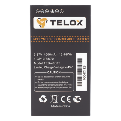 TEB4000T - Telox Batería Li-Ion / 4000 mAh / 3.8 VCC TEB4000T