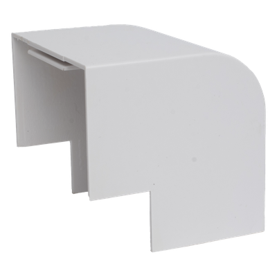TMK-4577-EE - Esquinero Exterior / PVC Autoextinguible / Compatible Canaleta TMK-4577 / Resistente UV y Humedad / Color Blanco