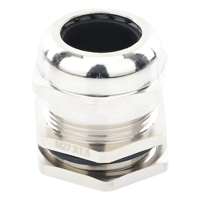 TXG-BM-27X1.5 - Conector Metálico Tipo Glándula / Rango 13-18 mm (0.51-0.71') / IP68-10 Rotativo / Latón Niquelado / -40℃ a 100℃