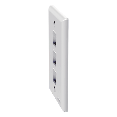 NK3FNWH - Panduit Placa de Pared Vertical / 3 Puertos Keystone / ABS NK3FNWH