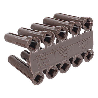 TP-2B - Taquete de Fijación / Doble Expansión Multidireccional / Tornillo 10 mm x 44.5 mm (1 3/4") / Resistencia 80 kg / Polietileno HDPE / Rango Térmico -50°C a +80°C