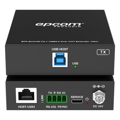 EPP-EU3100 - Epcom Titanium Extensor USB 3.0 / Hasta 100 m (328 ft) por CAT6a / PoC Bidireccional 24 Vcc