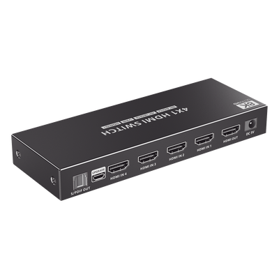 TT401-8K - Conmutador HDMI / 4 Entradas 1 Salida / 8K@60Hz / 48 Gbps / HDMI 2.1 / Control IR y RS-232