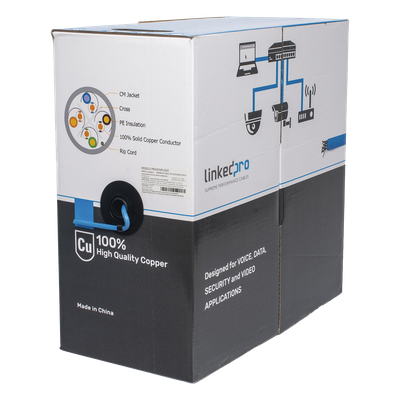 PRO-CAT-6-PLUS-V2 - Linkedpro By Epcom Cable UTP Cat6+ / 305 m (1000 ft) / Calibre 23 AWG PRO-CAT-6-PLUS-V2