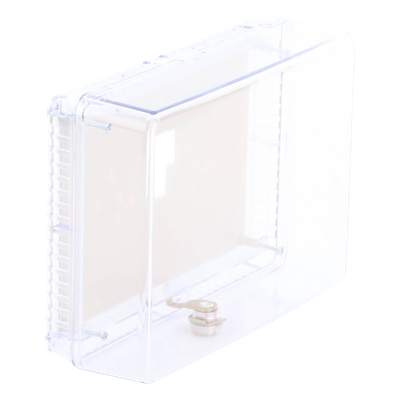TG512A1009/U - Guarda Antimanipulación para Termostato / Policarbonato Transparente / Montaje Vertical u Horizontal / Cerradura con Llave / Tamaño Grande