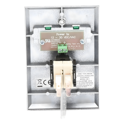 UB-1 - Botón de Salida Universal / 300 Combinaciones / Carcasa Aluminio Fundido / 3 Pulsadores Iluminados / 10 Mensajes Intercambiables / Instalación Sin Herramientas