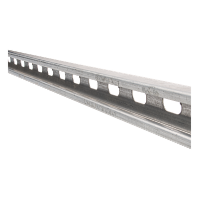 UNP-4X2-U30-EZ - Unicanal perforado / 4x2 U30 / 3000 mm (9.84 ft) / Acero al carbón calibre 16 y 12 / Electro zinc 15-20 μm / ASTM y NF