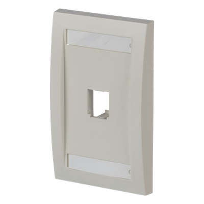 CFPE1IWY - Placa de Pared PANDUIT CFPE1IWY Vertical 1 Puerto Mini-com Blanco Hueso con Espacio para Etiquetas