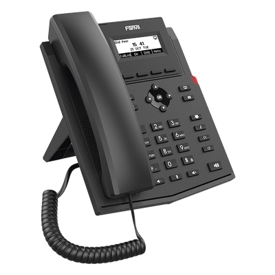 X301P - Teléfono IP / 2 Líneas SIP / Pantalla LCD 2.3" / Audio HD G.722 y Opus / Conferencia 6 Vías / PoE 802.3af / Puertos Ethernet Duales 10/100 / Soporte EHS