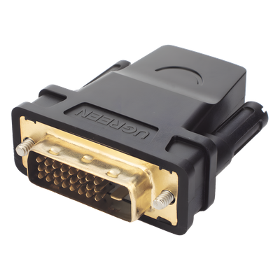 20124 - Ugreen 20124 cambiador de género para cable HDMI DVI Negro, Oro