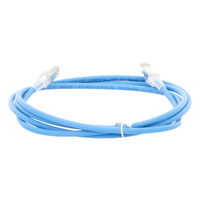 ZM6A-S07-06B - Patch Cord Cat6A S/FTP / 7 Pies (2.13 m) / CM/LS0H / Blindaje 360° / UL2043 / Alta Densidad