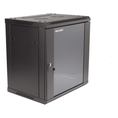 DS-XS6412-S/B - Hikvision Gabinete de Pared y Piso / 12U Rack 19" / Cristal Templado DS-XS6412-S/B
