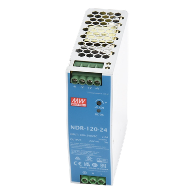 NDR-120-24 - Meanwell Fuente de Poder para Riel DIN / 120W / Salida 24Vcc 5A NDR-120-24
