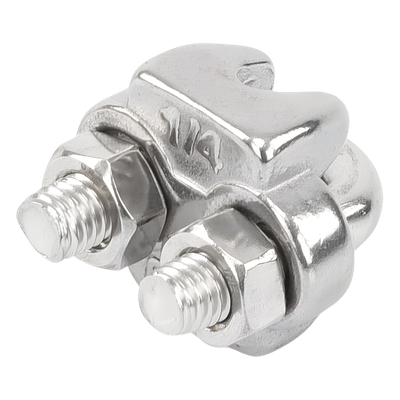 NUDO-14-FJSS - Syscom Towers Abrazadera de Cable / Acero Inoxidable / Cable 1/4" NUDO-14-FJSS