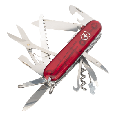 17915T - Navaja Victorinox de Bolsillo Mediana Huntsman Lite de 21 Funciones con Luz LED