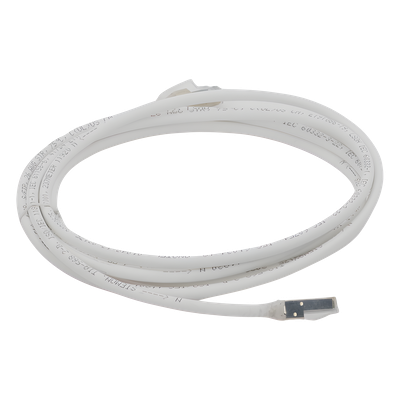 ZM6A-S10-02B - Patch Cord / Cat6A S/FTP / Blindaje 360° / PCB en Conector / CM/LS0H / 3.05 m (10 Pies) / Blanco / Bulk