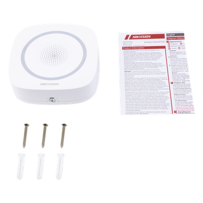 DS-PSG-WI - (AX HUB) Sirena Inalámbrica Interior para panel de alarma HIKVISION / 110 dB DS-PSG-WI