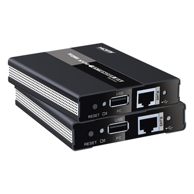 TT371KVM - Kit extensor KVM ( Teclado, video, Mouse ) HDMI 1080P @ 60 Hz, 60 metros con cable CAT5e/6