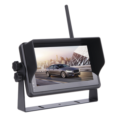 EP175J - Sistema Profesional Inalámbrico de Cámara de Reversa Infrarroja y Monitor Touch de 7" para Vehículos de Trabajo y Montacargas