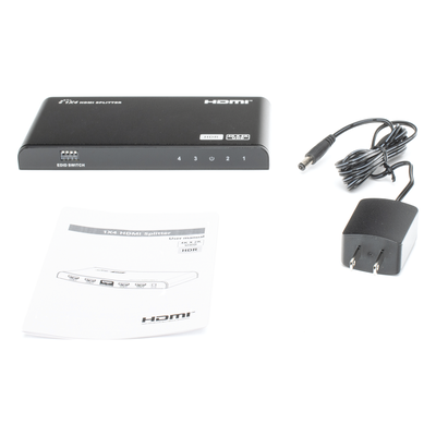 TT314HDR-V2.0 - Divisor (Splitter) HDMI 4K de 1 Entrada a 4 Salidas (Simultaneas) / Soporta 4K×2K / Ajuste de resoluciones EDID / HDR / HDMI 2.0 / HDCP 2.2 / Permite mezclar pantallas en 4K y 1080P