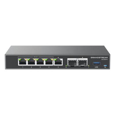 GCC6010 - Grandstream Networks GCC6010 dispositivo de redes Gigabit Ethernet (10/100/1000) Energía sobre Ethernet (PoE) Negro, Plata