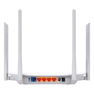ARCHERC20 - TP-Link AC750 router inalámbrico Ethernet rápido Doble banda (2,4 GHz / 5 GHz) Negro, Blanco