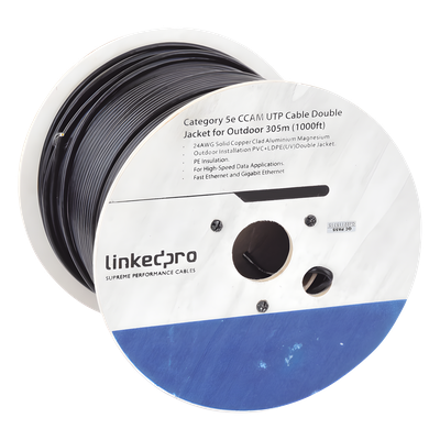 EPCAT6V2EXT - LinkedPRO PRO-CAT-6-EXT-V2 cable de red Negro 305 m Cat6+ F/UTP (FTP)