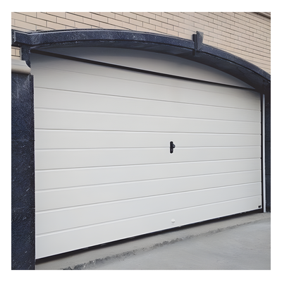 GARAGE-167 - Accesspro Puerta de Garage de Alta Calidad / Linea Central / Color Blanco 16X7 pies, AISLADA