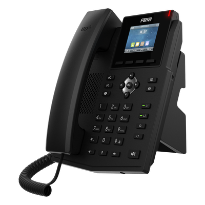 X3SPPRO - Teléfono IP / 4 Líneas SIP / Pantalla LCD 2.4" Color / PoE / Audio HD / Conferencia 6 Participantes