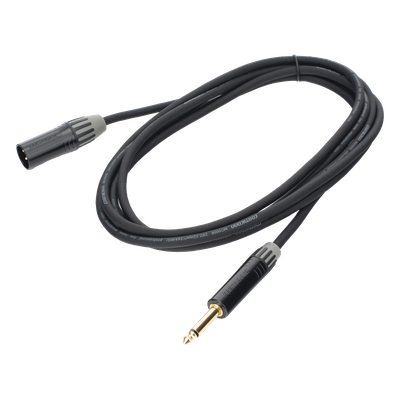 CMC-MM3-PM-L-3M - Cosmiconn Cable de Audio XLR a Plug / 3 Polos Macho a 1/4 in Mono / Doble Blindaje