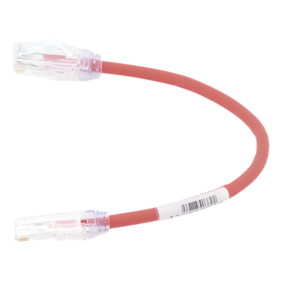 UTP28X8INRD - Cable de Parcheo UTP / Cat6A / 28 AWG / CM-LSZH / 0.67 pies / Rojo