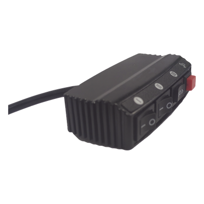 XDKQH02 - Switch de Control de Patrones de Destello / 5 Interruptores / 12 VCC / 15 A / 104 mm x 55 mm x 33 mm / 4.1 x 2.2 x 1.3 pulgadas
