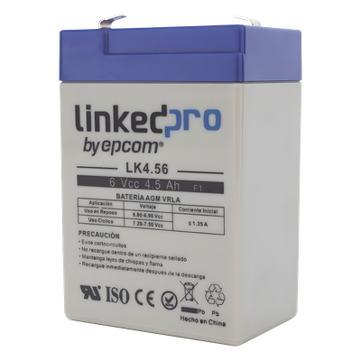 LK4.56 - Linkedpro By Epcom Batería de Respaldo AGM / 6 VCC / 4.5 Ah LK4.56