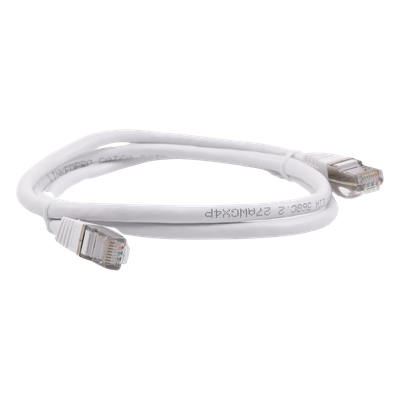LP-STP-6A-100-WH - Patch Cord / Cat6A Blindado / 10G / 1.0 m (3.28 ft) / 500 MHz / AWG 27 / Blanco