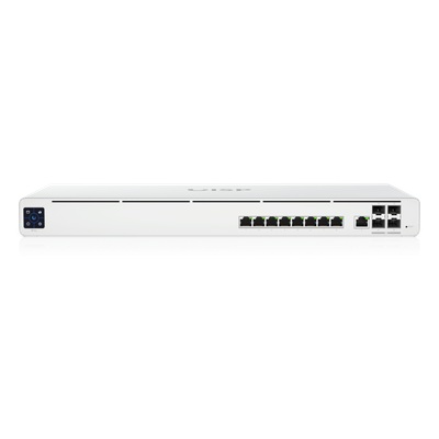 UISP-R-PRO - Router para ISP / 9 Puertos GbE RJ45 / 4 Puertos 10G SFP+ / Switch Capa 2 / NAT 9.5 Gbps / Pantalla Táctil 1.3" / Montaje en Rack