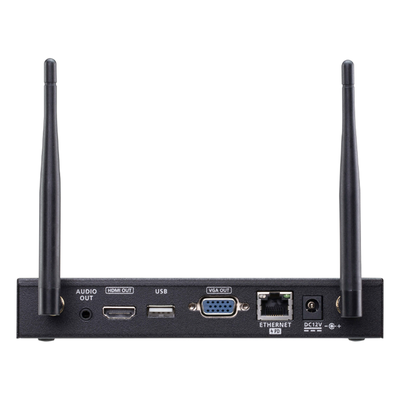 VP2020 - Switch de Presentaciones Inalámbrico / 4K UHD 30 Hz / VGA 1080p / Multivista 2 Fuentes / PoE / Control USB Posterior