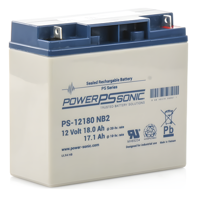 PS-12180-NB2 - Power Sonic Batería de Respaldo AGM/VRLA / 12V / 18AH PS-12180-NB2