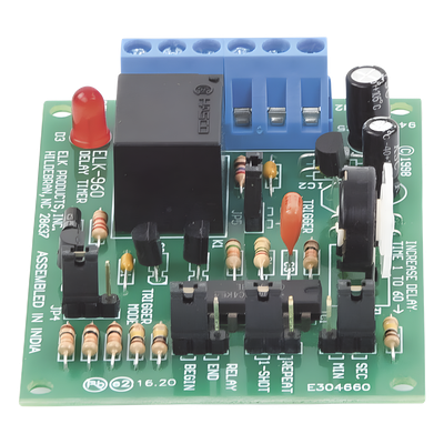 ELK960 - Relevador Con Temporizador / 3-60 Seg o 3-60 Min / Activación de Disparo Positivo o Negativo / Alimentación 12-24 Vcc