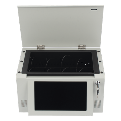 XMRA8-R3 - Estación de Descarga para Body Cam / 8 Puertos / Pantalla Táctil 10 Pulgadas / Ethernet 1000 Mbps / Almacenamiento 36 TB / Android Integrado
