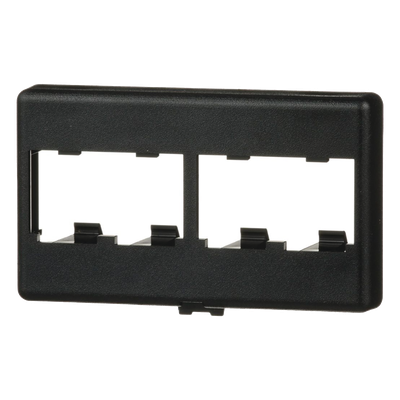 CFFP4BL - Placa de Mobiliario Modular / 4 Puertos Mini-Com / ABS / 2.9 x 1.77 x 0.88 in / Negro