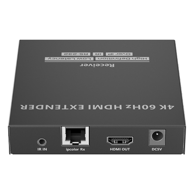 TT582-RX - Receptor HDMI IP / 4K UHD @60Hz / 18 Gbps / Cat 6/6a/7 hasta 120 m (393.7 ft) / HDCP 2.2 / IR 20-60 kHz