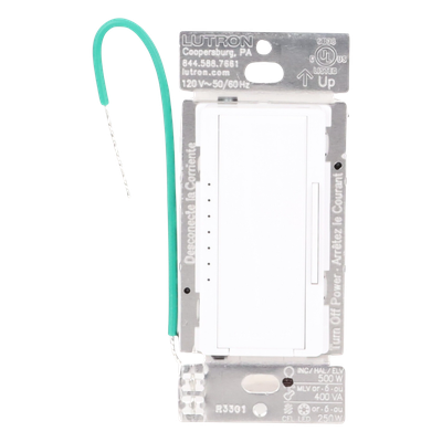 RRDPROWH - Lutron Electronics Atenuador de Pared Maestro RF PRO / 250 W LED / 500 W Incandescente RRDPROWH