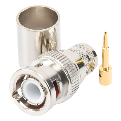 RFB-1106-I - Rf Industries,Ltd Conector Coaxial BNC Macho / Anillo Plegable / Bronce Niquelado RFB-1106-I